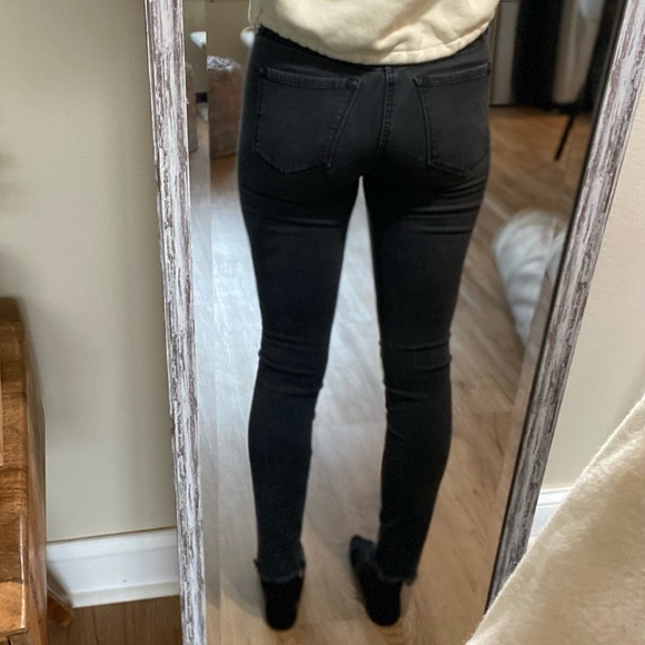 Black Refuge Mid Rise Distressed Skinny Jean - Picture 9 of 9